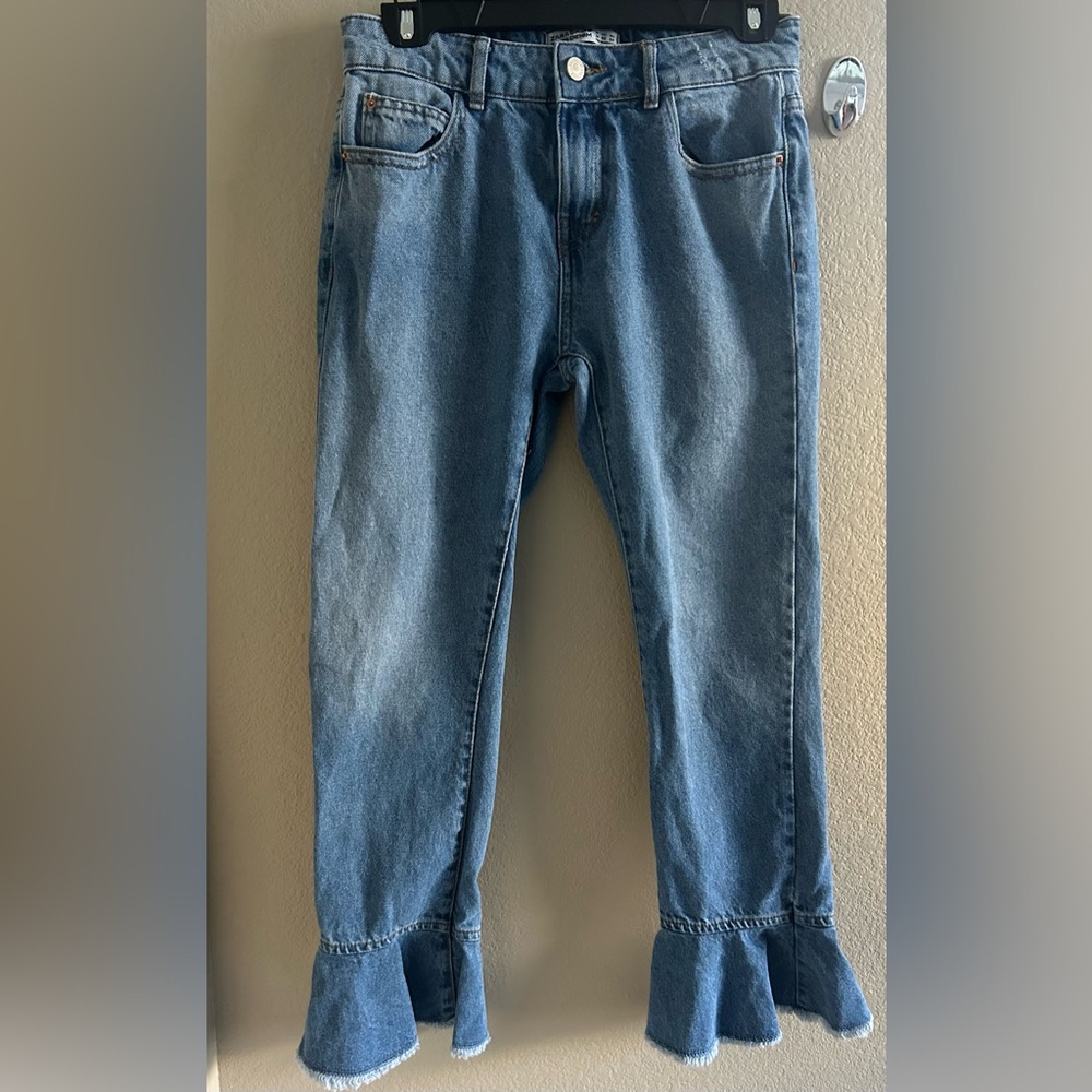 Zara Denim Flare Jeans in Blue size 2